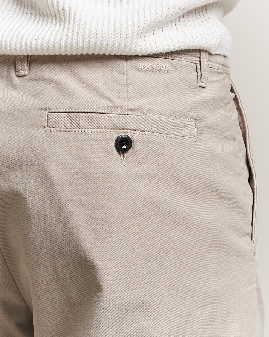 Heren | Broeken | Incotex | Regular Fit Garment Dyed Slacks Beige