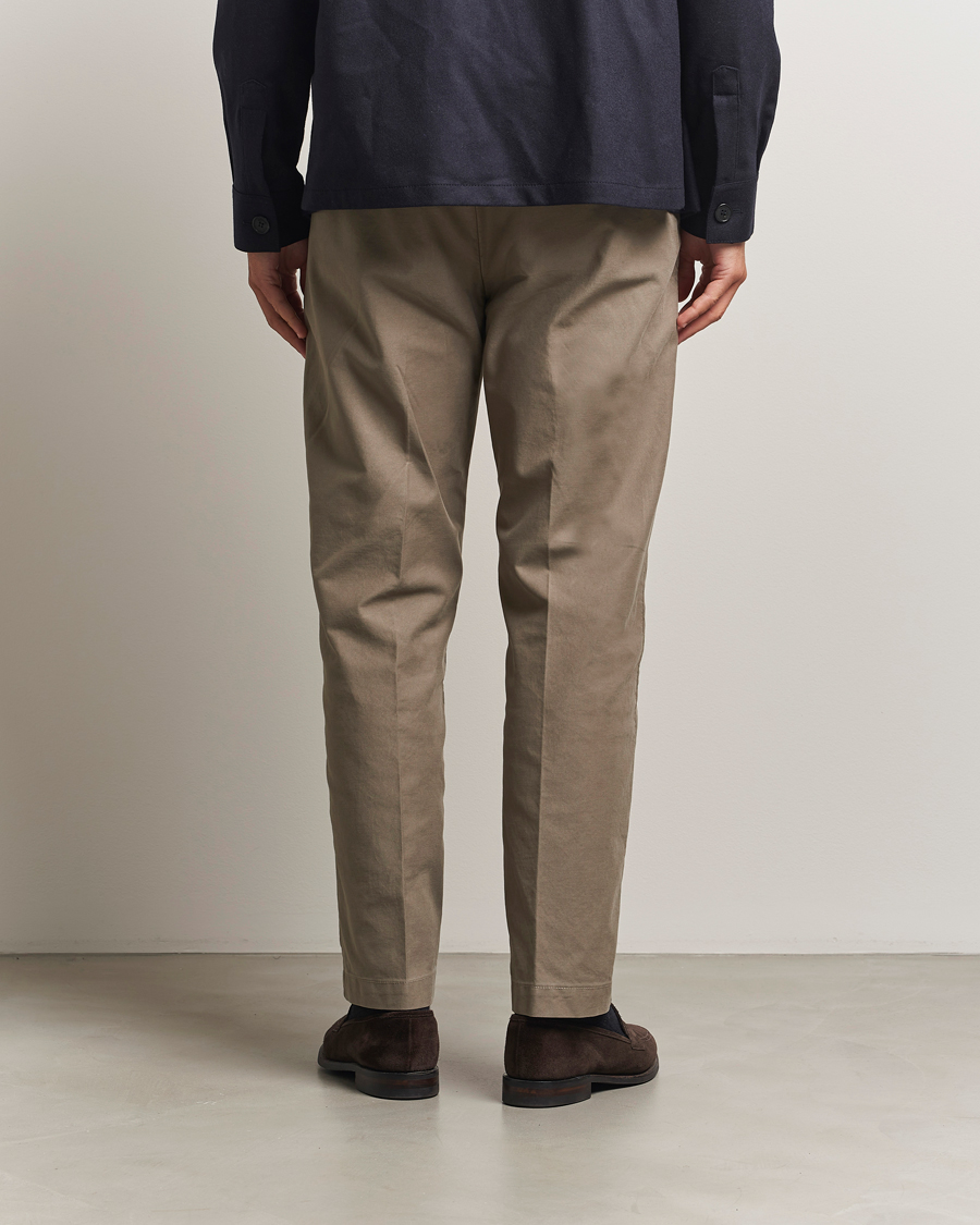 Heren | Broeken | Incotex | Regular Fit Garment Dyed Slacks Taupe