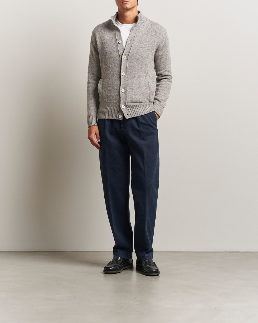Heren | Broeken | Incotex | Regular Fit Bull Denim Slacks Navy