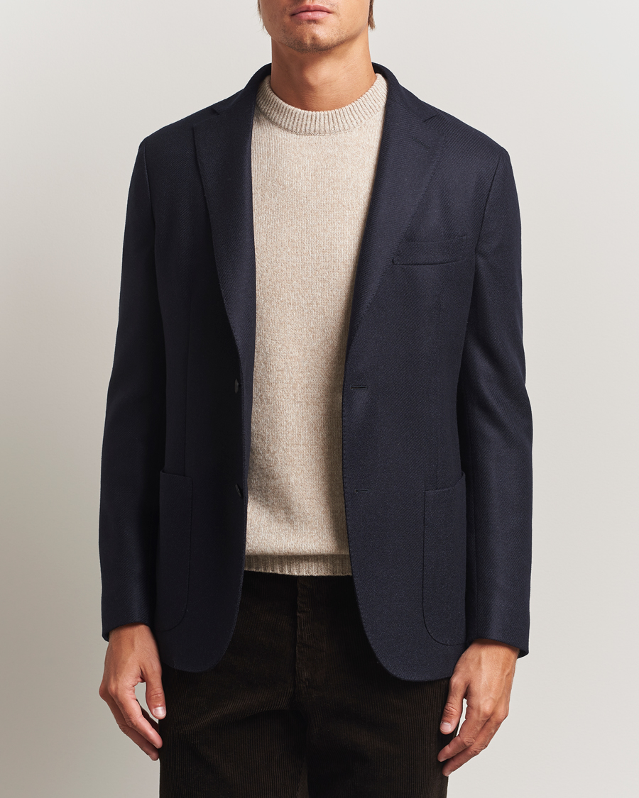 Heren | Blazers | Incotex | Wool/Cashmere Blazer Navy