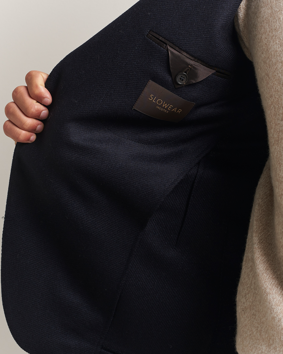 Heren | Blazers | Incotex | Wool/Cashmere Blazer Navy