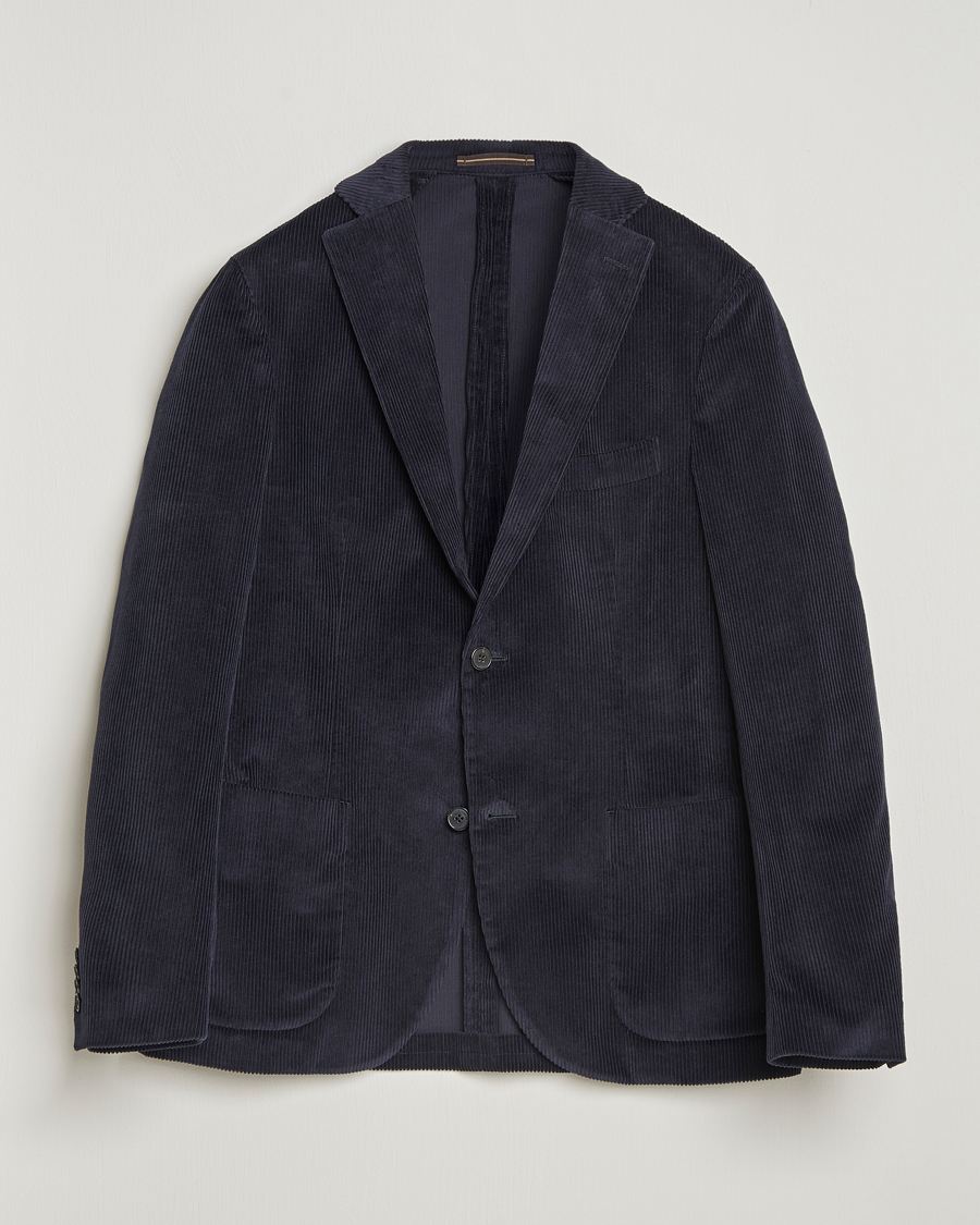 Heren | Blazers | Incotex | Corduroy Blazer Navy