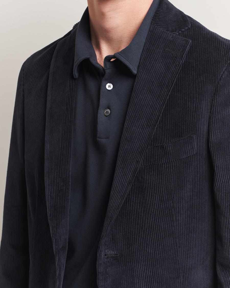 Heren | Blazers | Incotex | Corduroy Blazer Navy