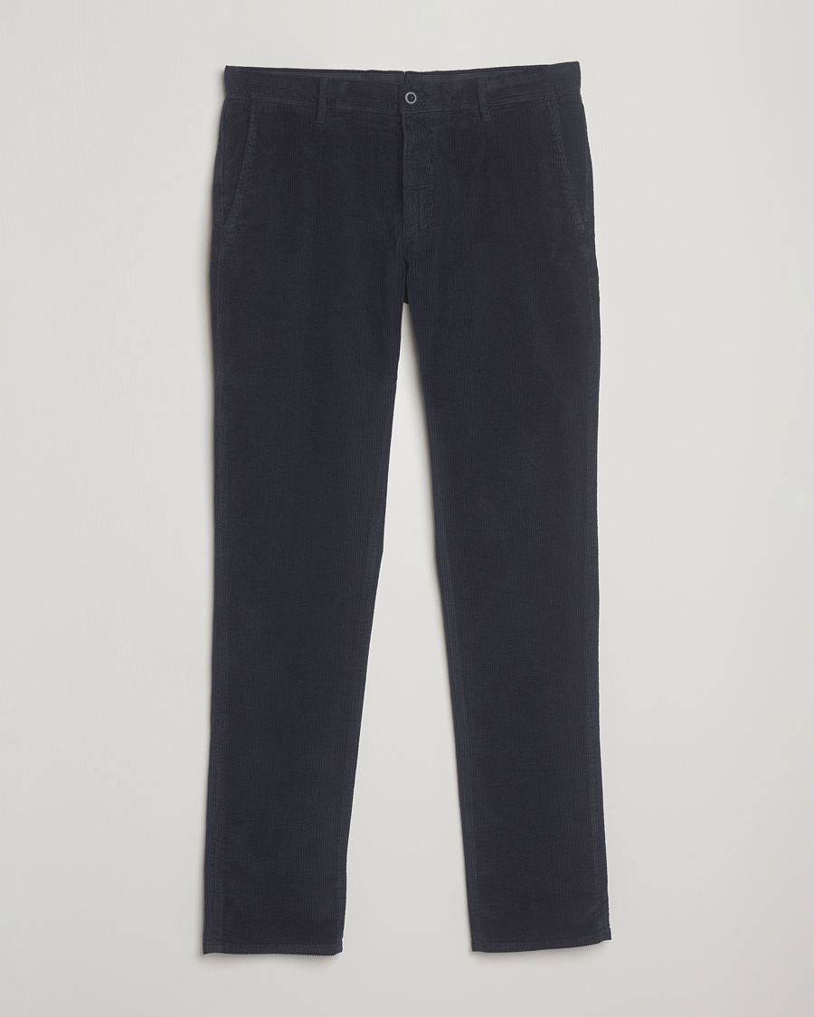 Heren | Broeken | Incotex | Slim Fit Leisure Cord Slacks Navy