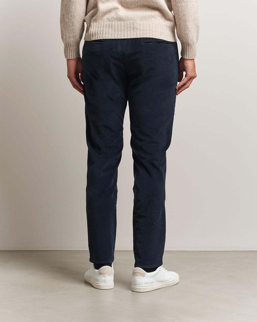 Heren | Broeken | Incotex | Slim Fit Leisure Cord Slacks Navy
