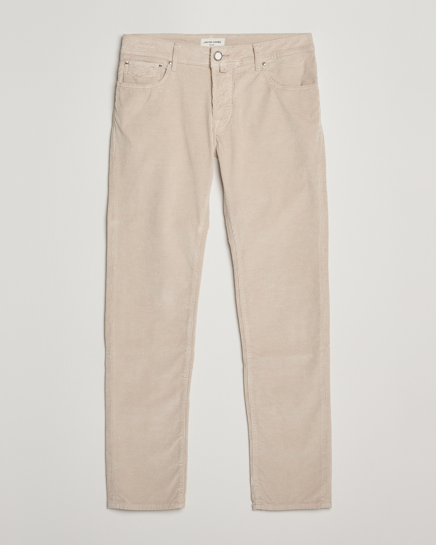 Heren | Broeken | Jacob Cohën | Bard 5-Pocket Medium Corduroy Trousers Off White