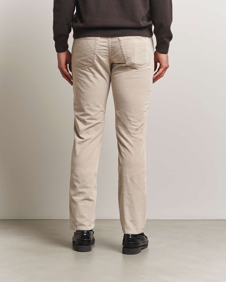 Heren | Broeken | Jacob Cohën | Bard 5-Pocket Medium Corduroy Trousers Off White