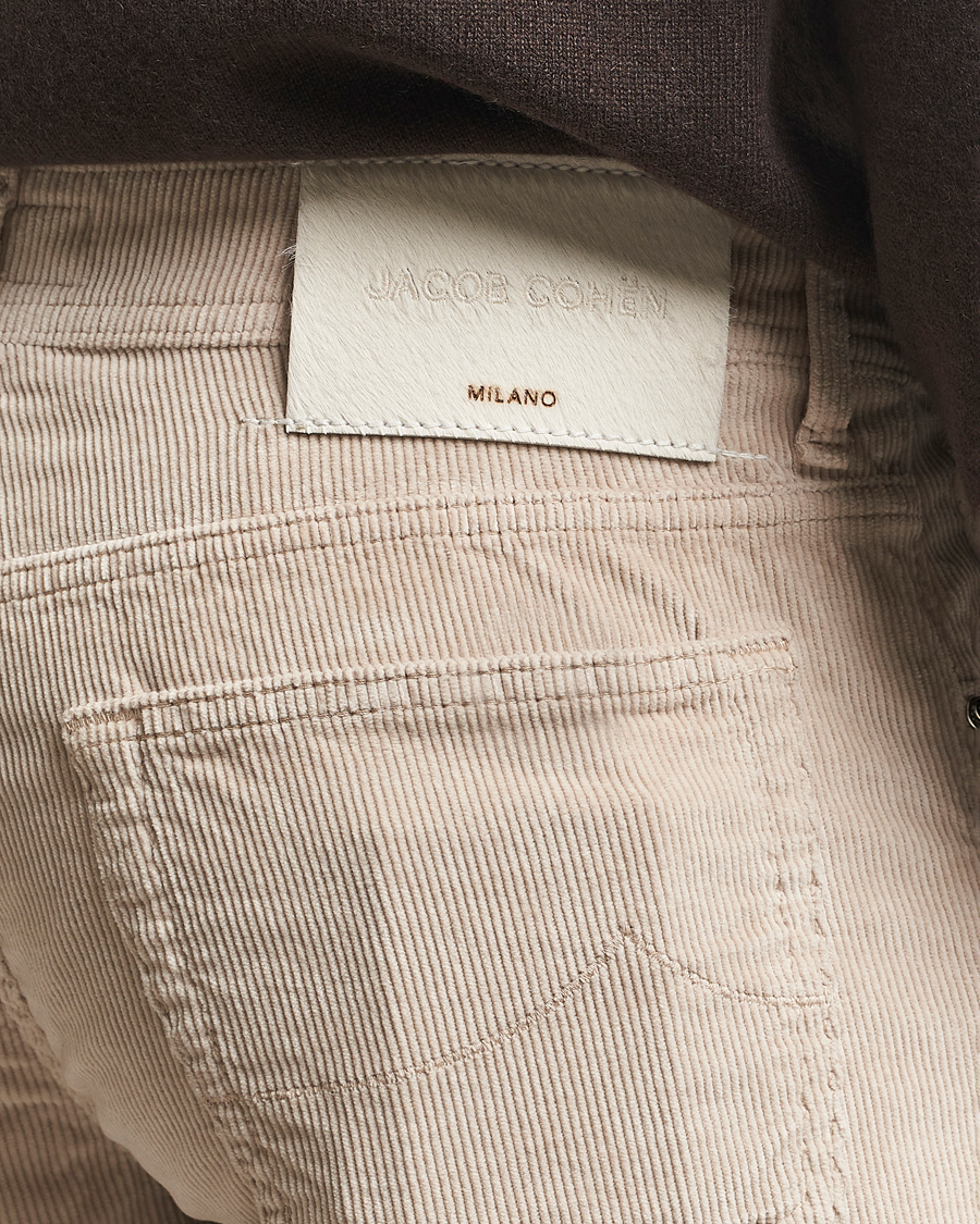 Heren | Broeken | Jacob Cohën | Bard 5-Pocket Medium Corduroy Trousers Off White