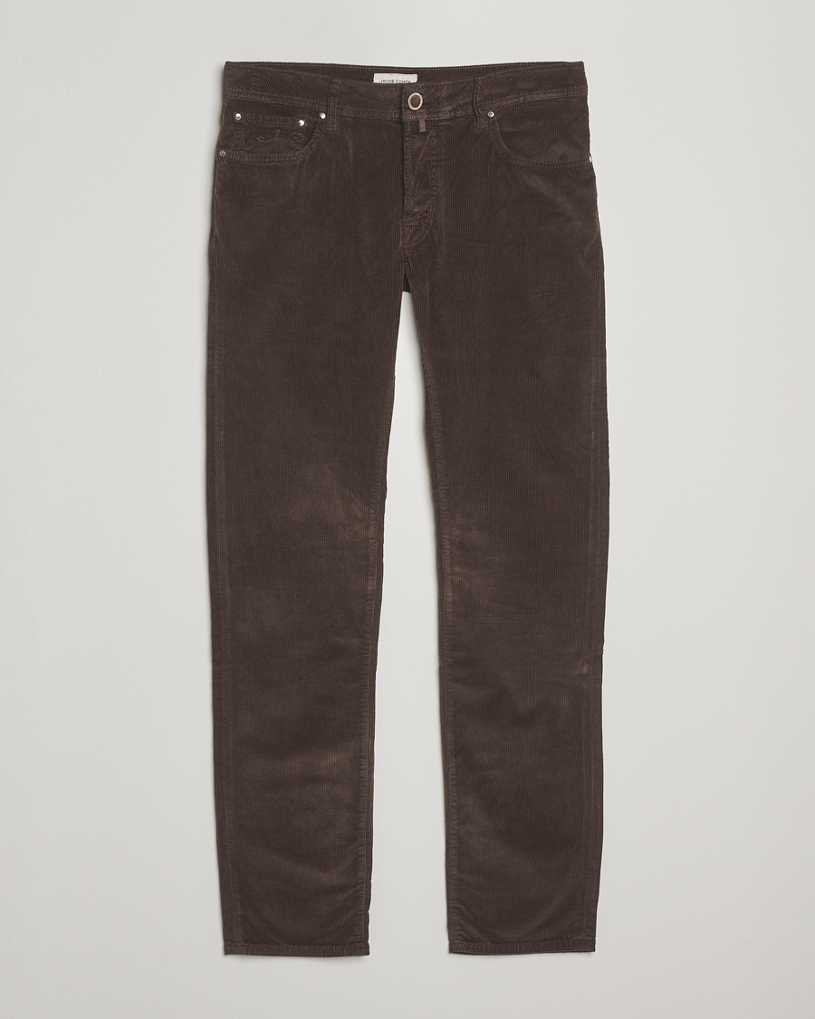 Heren | Broeken | Jacob Cohën | Bard 5-Pocket Medium Corduroy Trousers Brown