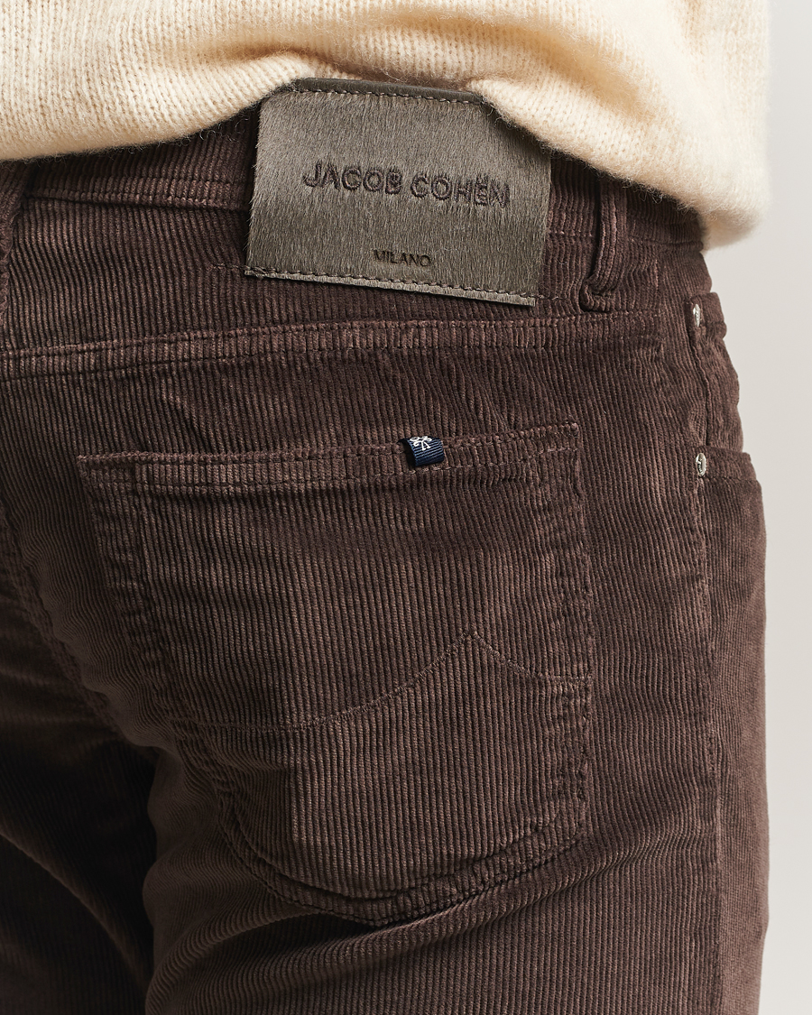 Heren | Broeken | Jacob Cohën | Bard 5-Pocket Medium Corduroy Trousers Brown