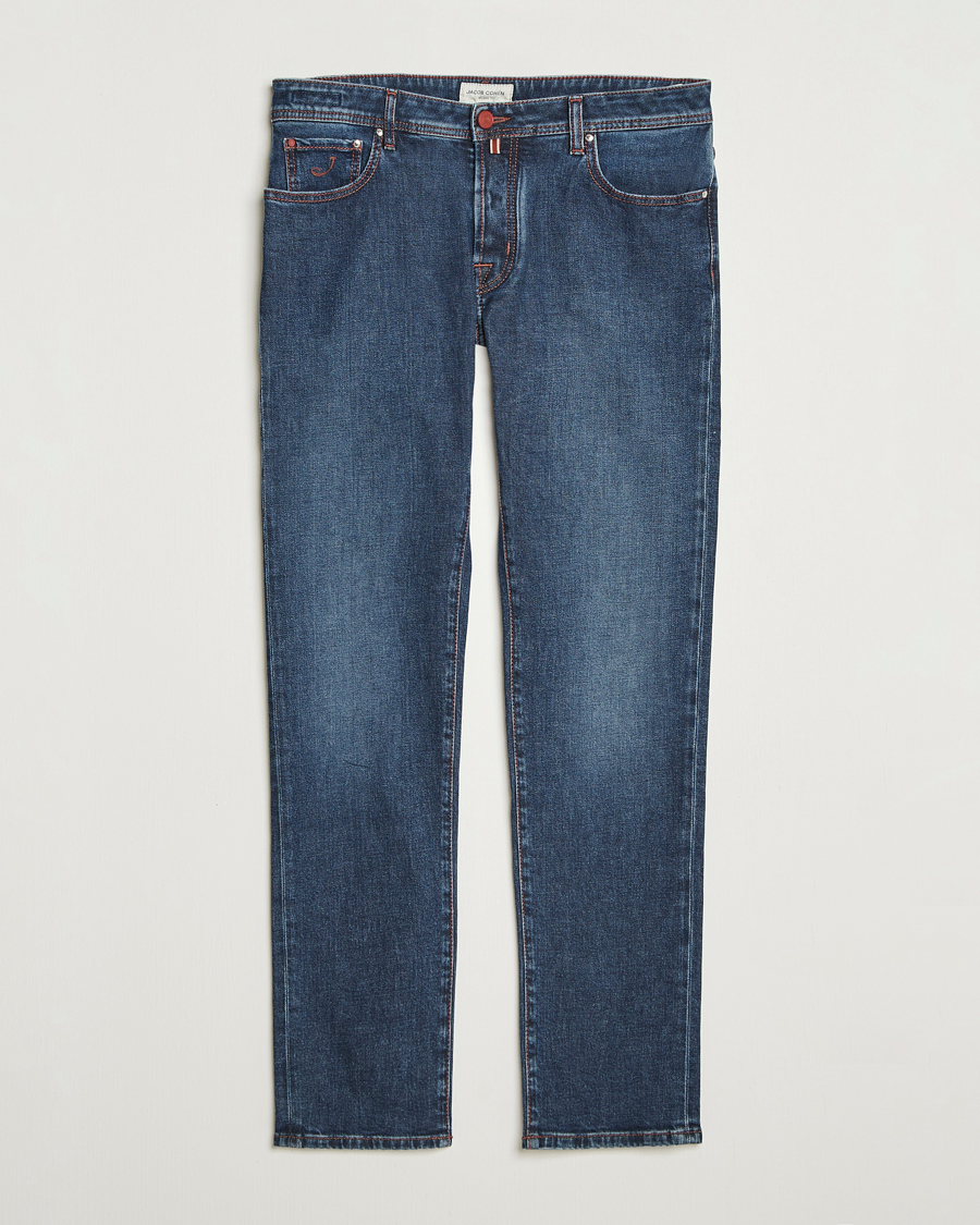 Heren | Jeans | Jacob Cohën | Bard Slim Fit Stretch Jeans Blue