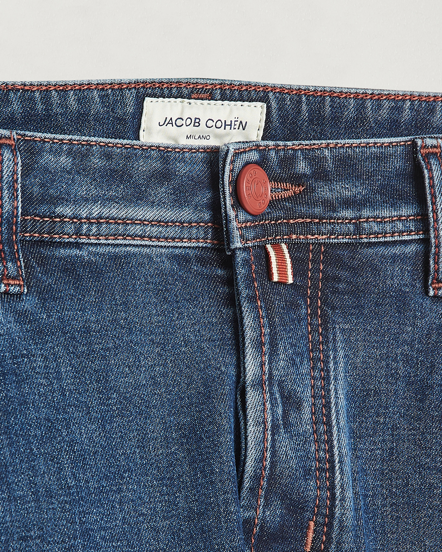 Heren | Jeans | Jacob Cohën | Bard Slim Fit Stretch Jeans Blue