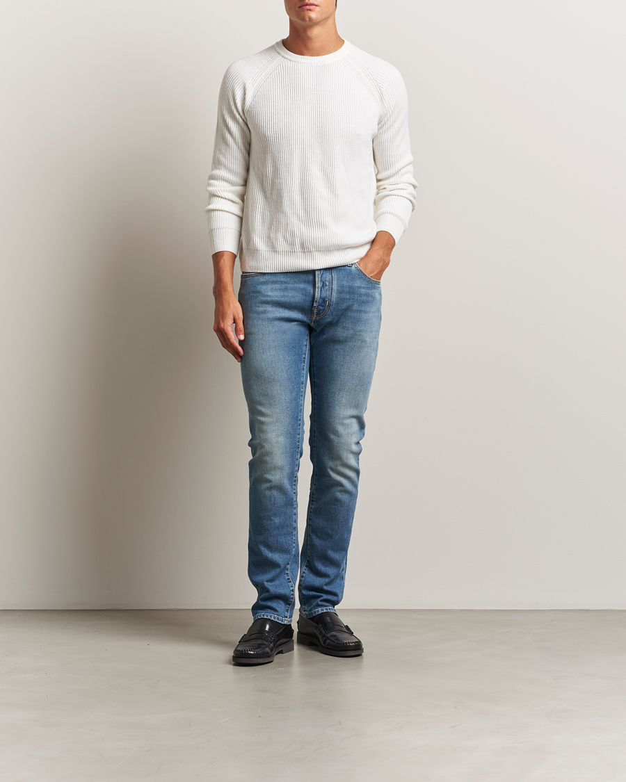Heren | Jeans | Jacob Cohën | Bard Slim Fit Stretch Jeans Light Blue