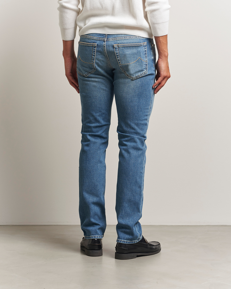 Heren | Jeans | Jacob Cohën | Bard Slim Fit Stretch Jeans Light Blue