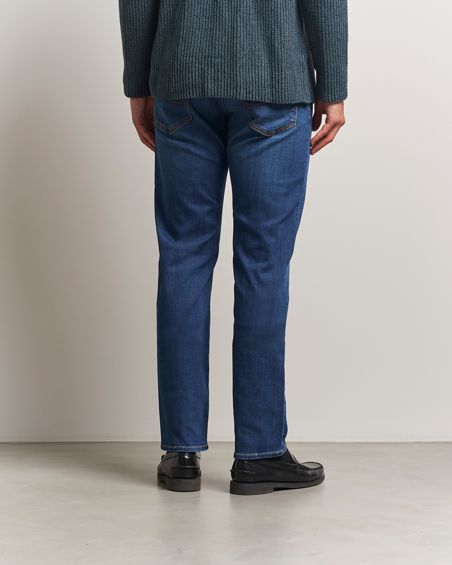 Heren | Jeans | Jacob Cohën | Bard Slim Fit Stretch Jeans Mid Blue