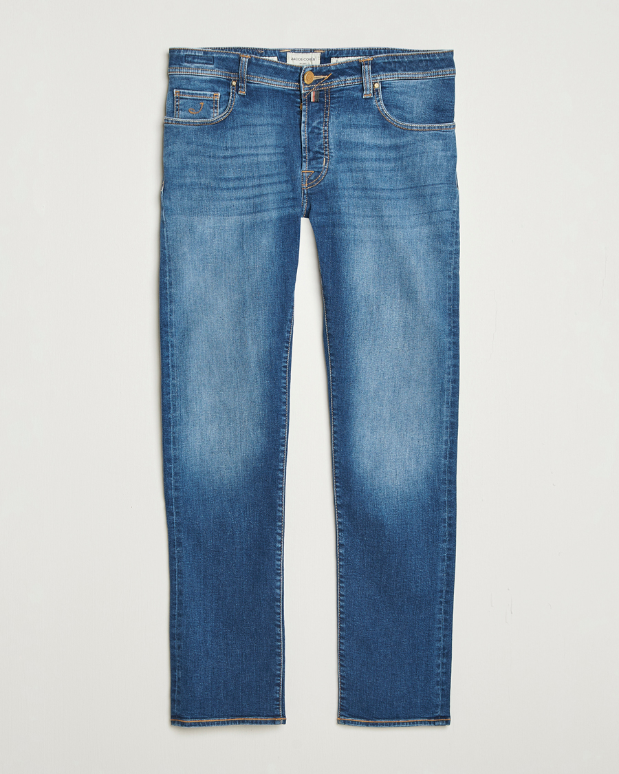Heren | Jeans | Jacob Cohën | Bard Limited Edition Slim Fit Jeans Mid Blue
