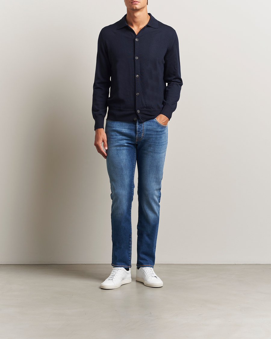 Heren | Jeans | Jacob Cohën | Bard Limited Edition Slim Fit Jeans Mid Blue