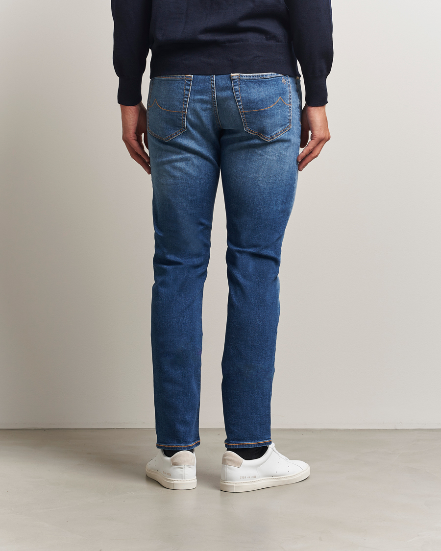 Heren | Jeans | Jacob Cohën | Bard Limited Edition Slim Fit Jeans Mid Blue