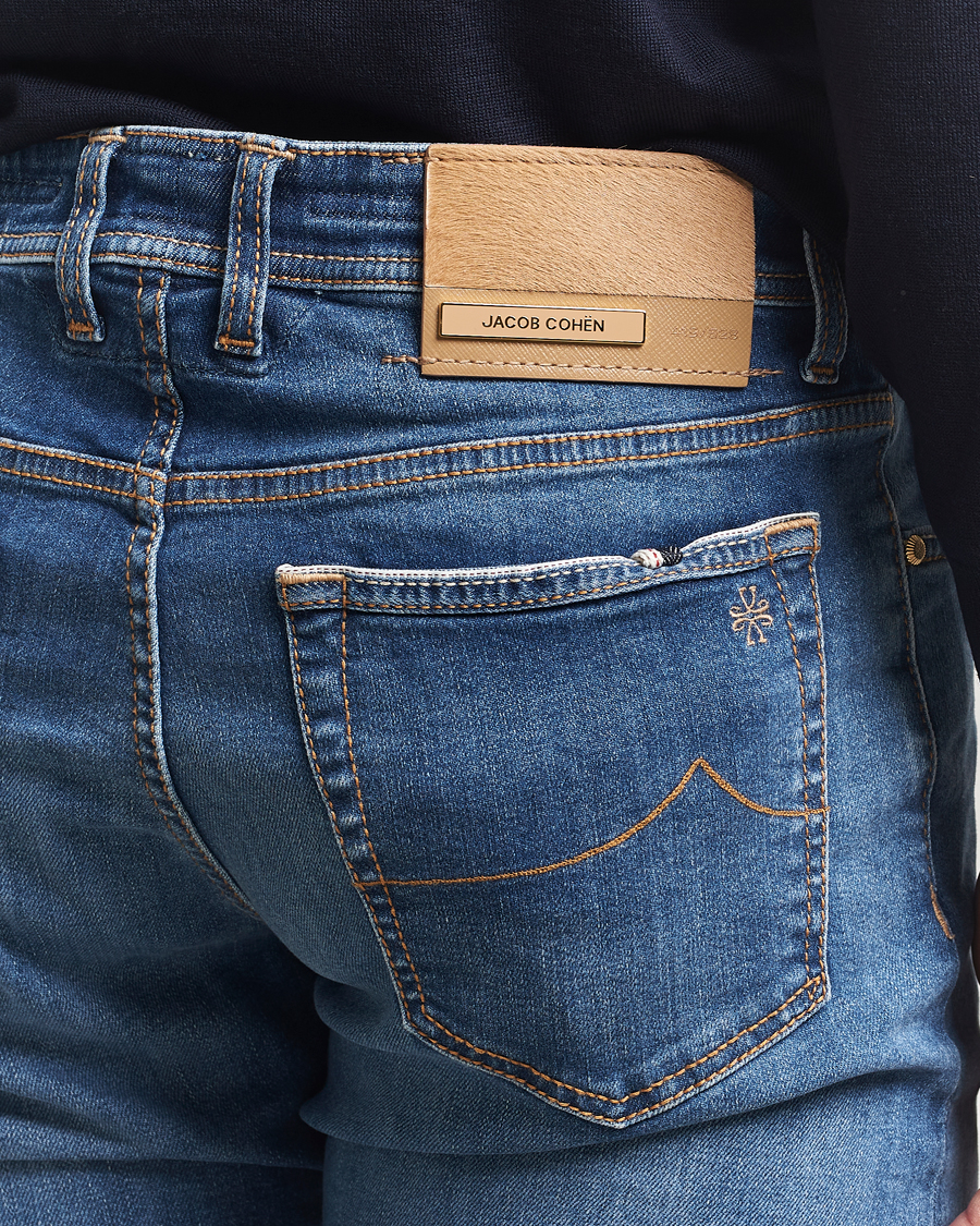 Heren | Jeans | Jacob Cohën | Bard Limited Edition Slim Fit Jeans Mid Blue