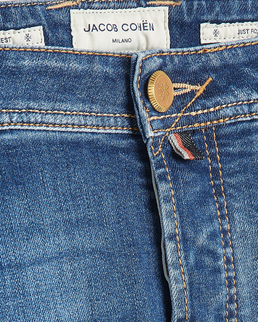 Heren | Jeans | Jacob Cohën | Bard Limited Edition Slim Fit Jeans Mid Blue