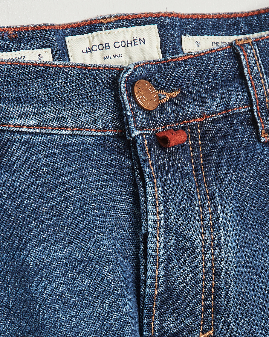 Heren | Jeans | Jacob Cohën | Edos Regular Straight Fit Jeans Mid Blue