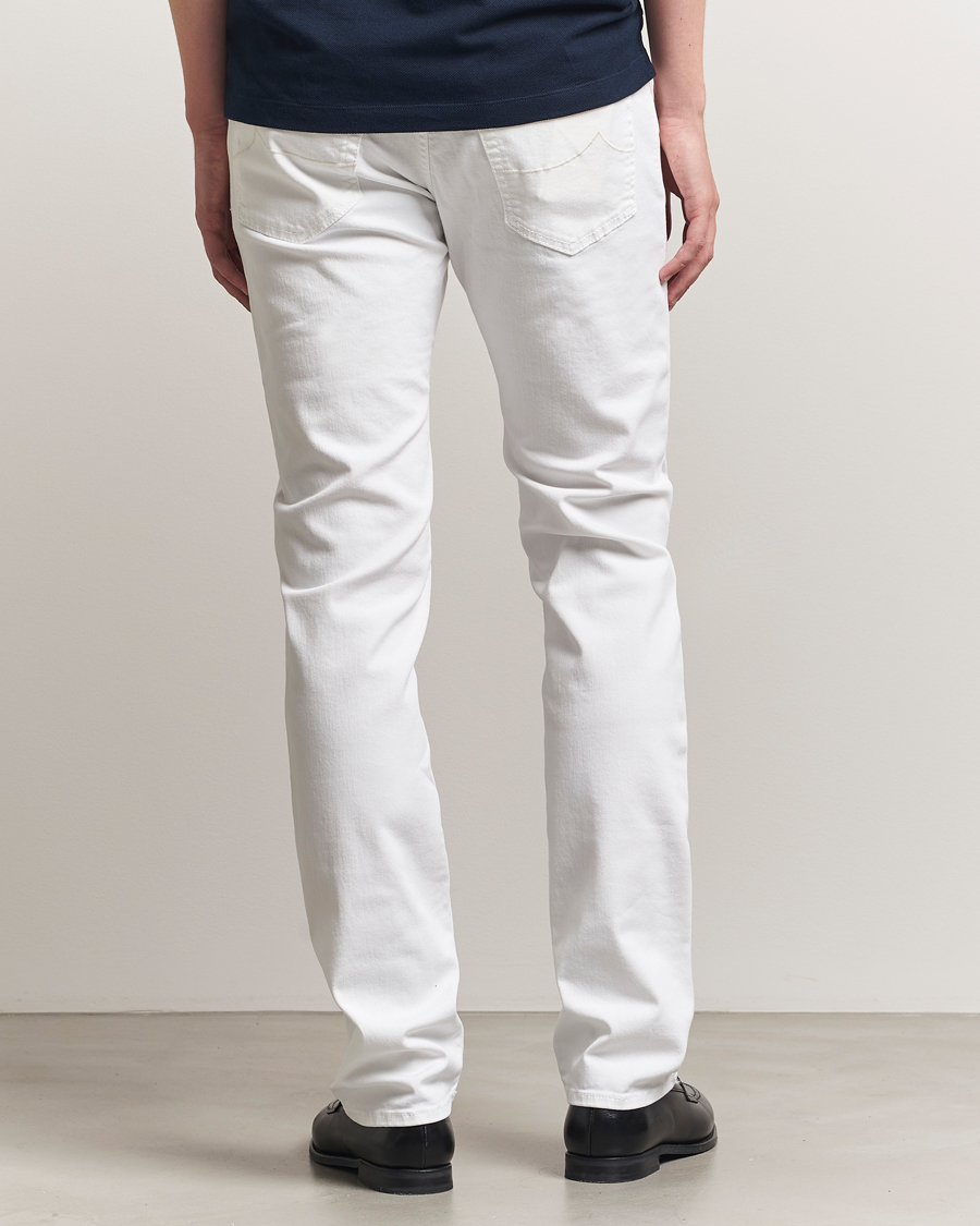 Heren | Jeans | Jacob Cohën | Bard Slim Fit Stretch Jeans White