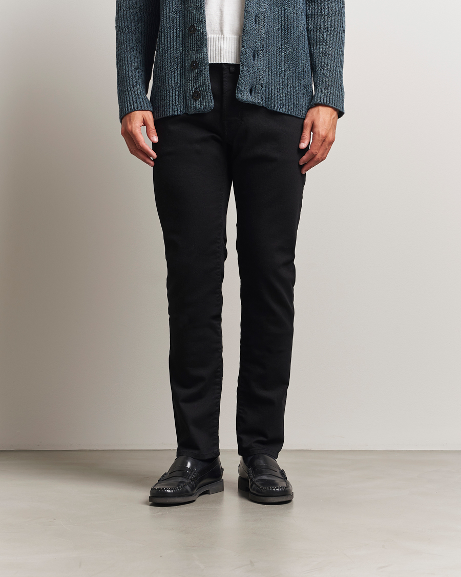 Heren | Jeans | Jacob Cohën | Bard Slim Fit Stretch Jeans Stay Black