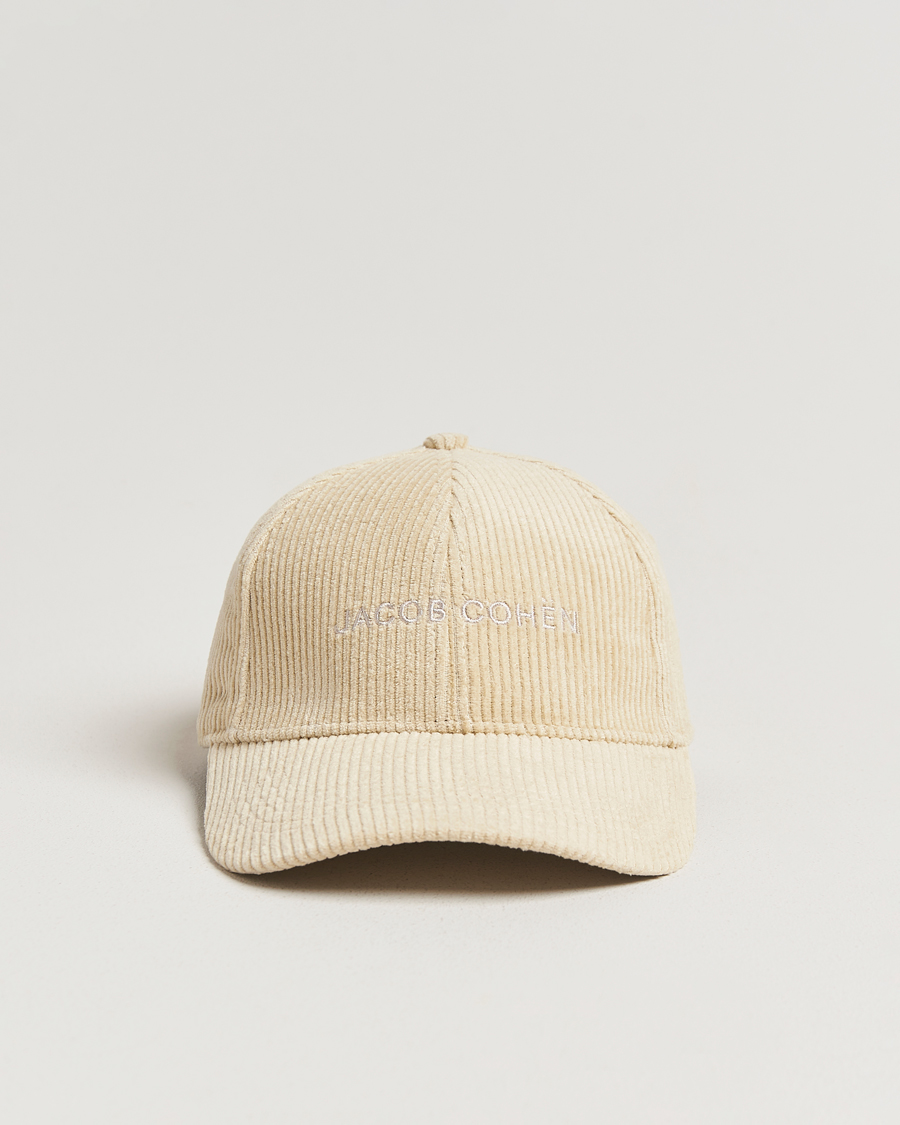 Heren | Hoeden en petten | Jacob Cohën | Corduroy Logo Cap Creme