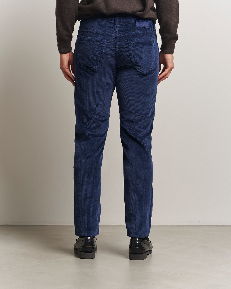 Heren | Broeken | Jacob Cohën | Bard 5-Pocket Medium Corduroy Trousers Dark Blue