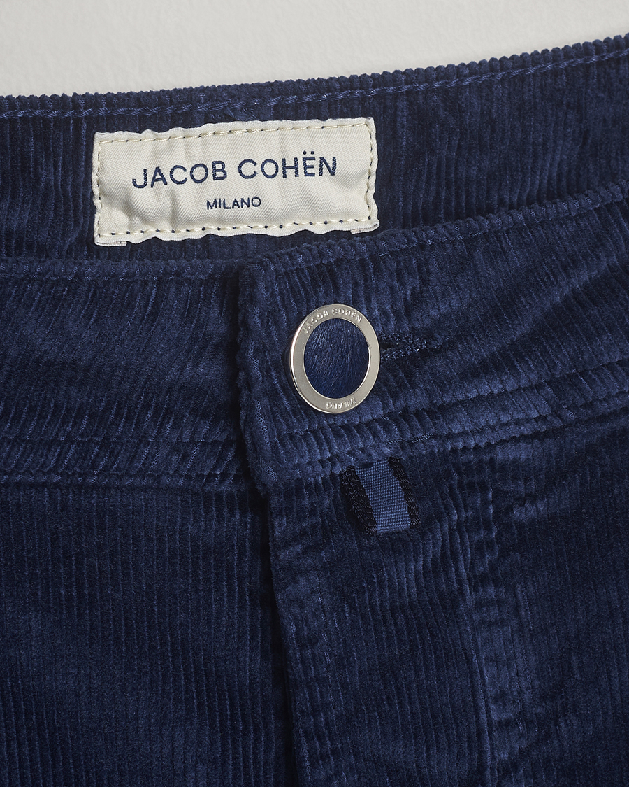 Heren | Broeken | Jacob Cohën | Bard 5-Pocket Medium Corduroy Trousers Dark Blue