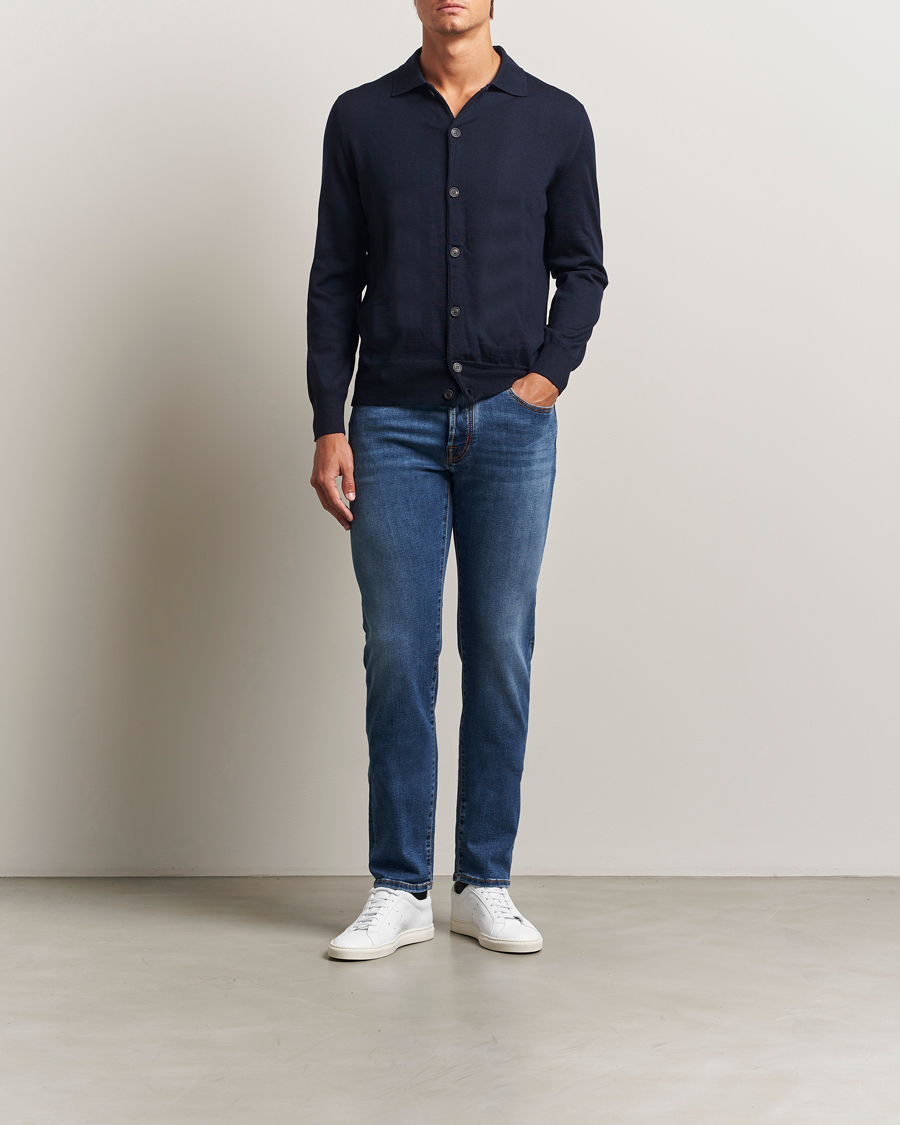 Heren | Jeans | Jacob Cohën | Bard Olympics Slim Fit Stretch Jeans Medium Blue