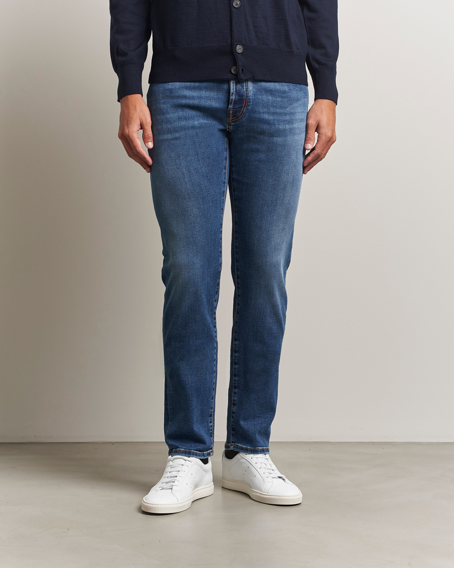 Heren | Jeans | Jacob Cohën | Bard Olympics Slim Fit Stretch Jeans Medium Blue