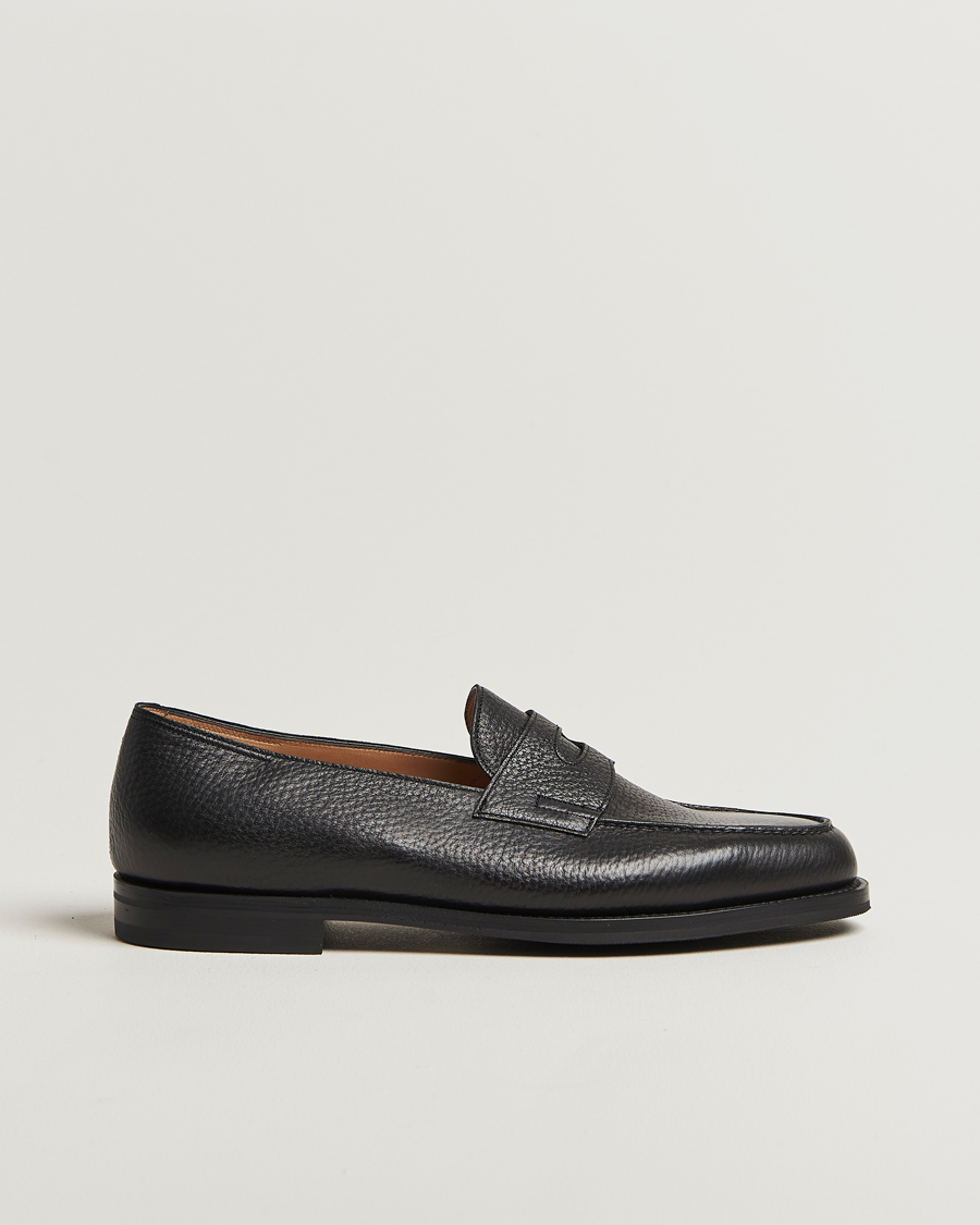 Heren | Instappers | John Lobb | Lopez Penny Loafer Black Grain