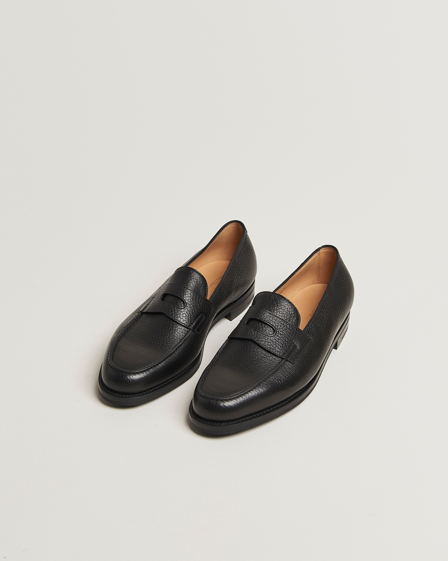 Heren | Instappers | John Lobb | Lopez Penny Loafer Black Grain