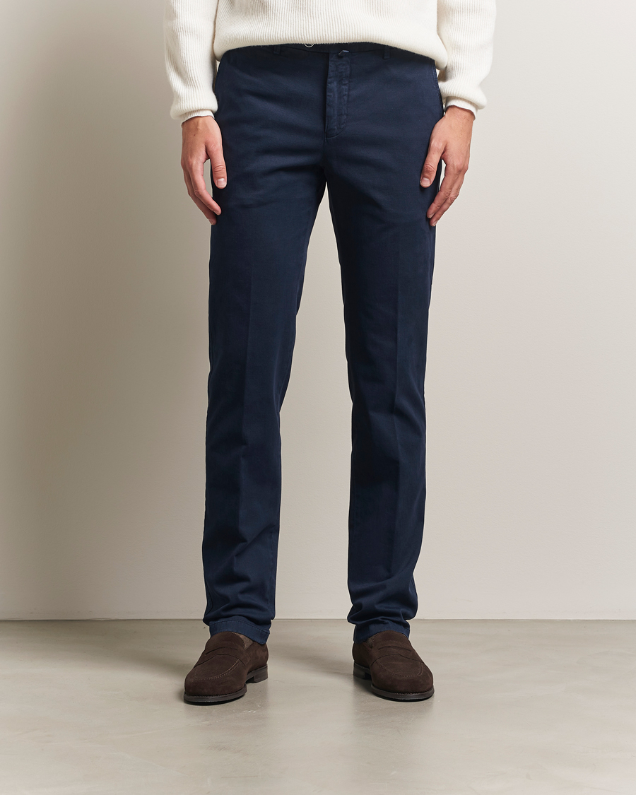 Heren | Broeken | Kiton | Cotton/Cashmere Trousers Navy