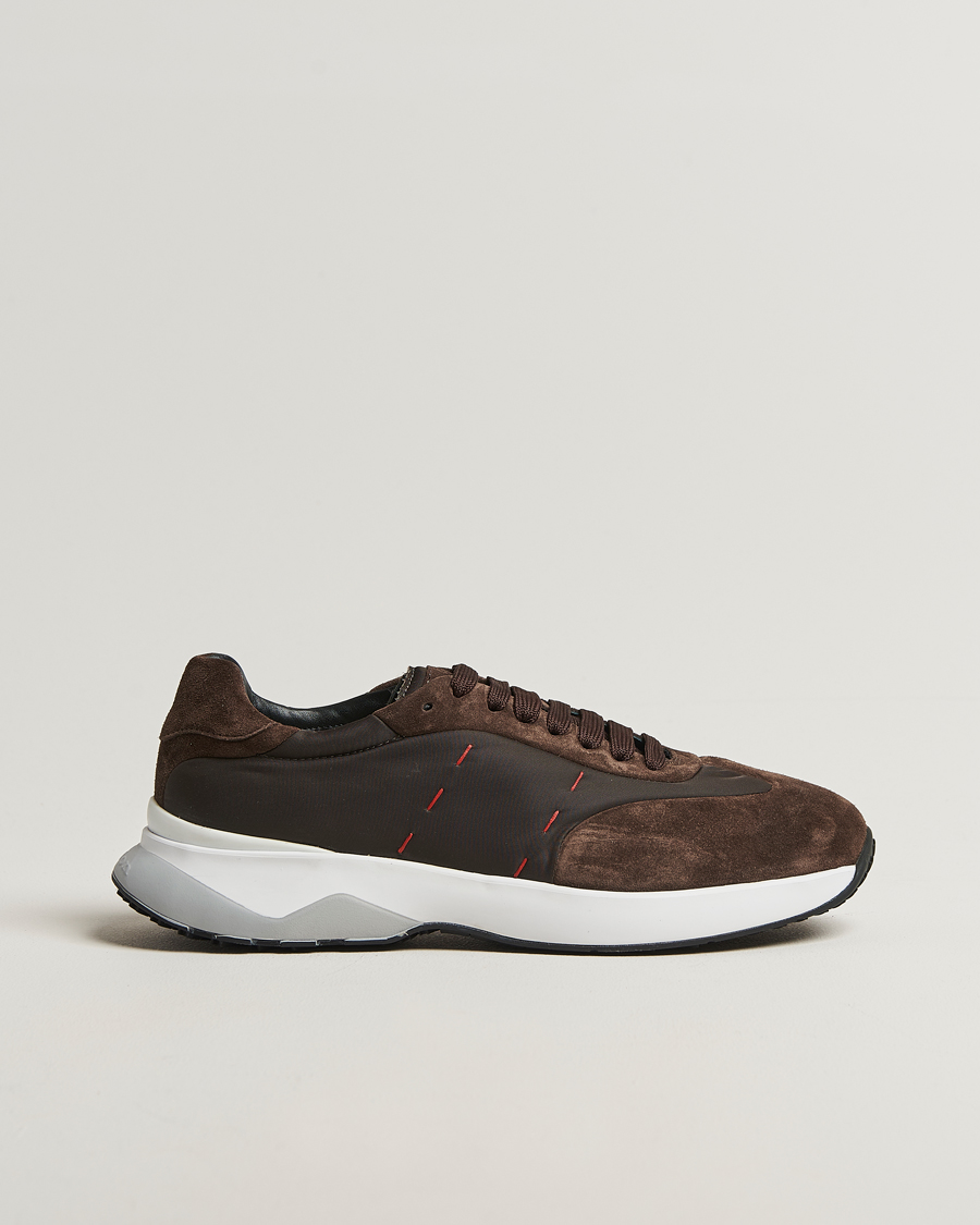 Heren | Sneakers | Kiton | Luxury Running Sneakers Dark Brown Suede