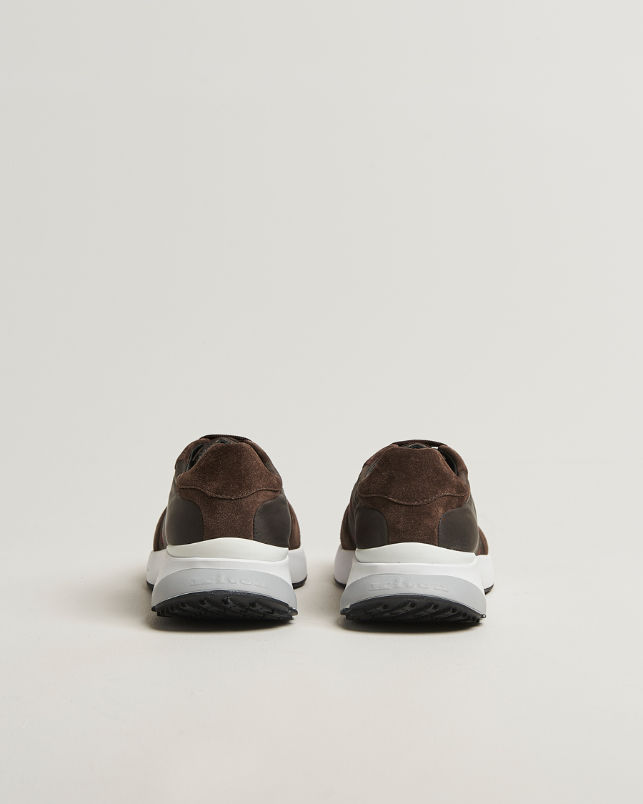 Heren | Sneakers | Kiton | Luxury Running Sneakers Dark Brown Suede