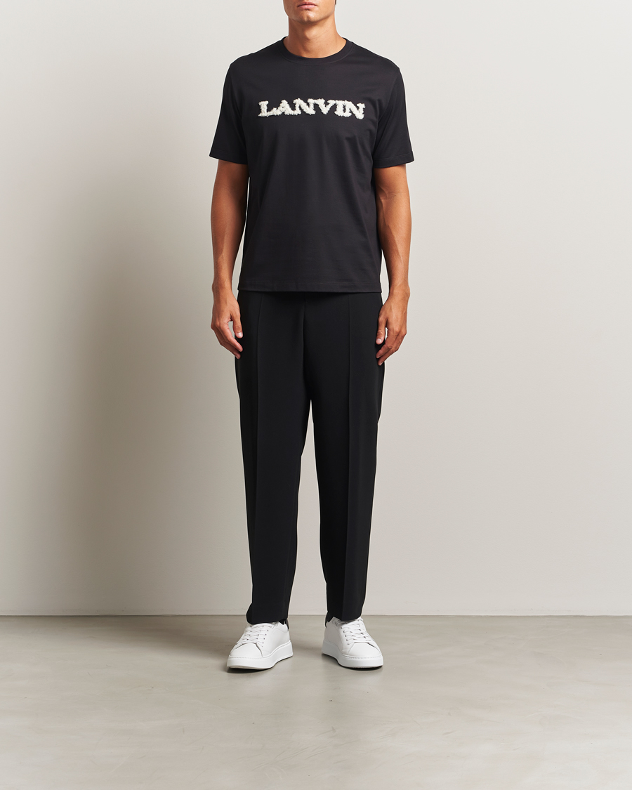 Heren | T-shirts | Lanvin | Shearling Logo T-Shirt Black