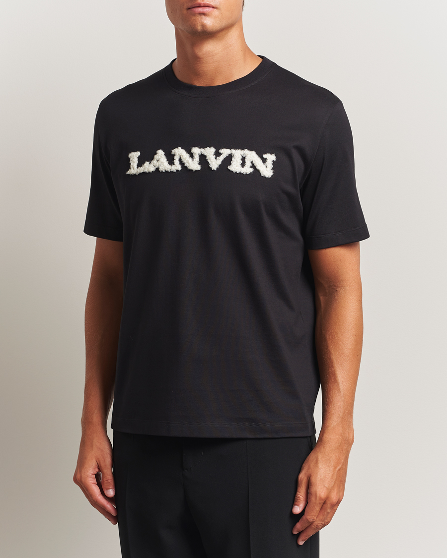 Heren | T-shirts | Lanvin | Shearling Logo T-Shirt Black