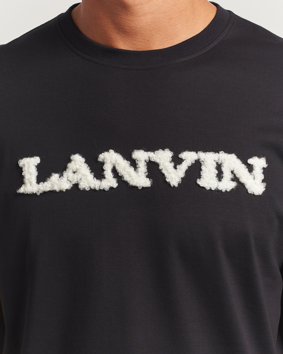 Heren | T-shirts | Lanvin | Shearling Logo T-Shirt Black