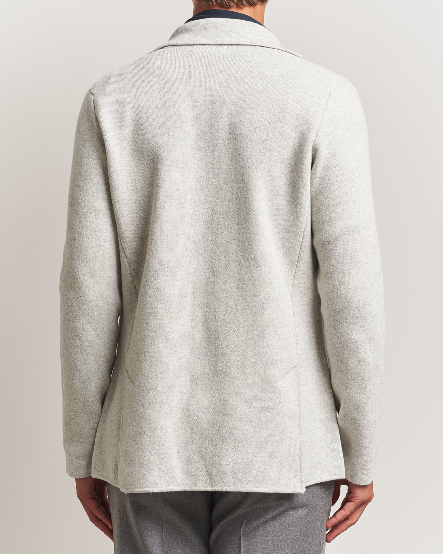 Heren | Blazers | Lardini | Knitted Wool Blazer Light Grey