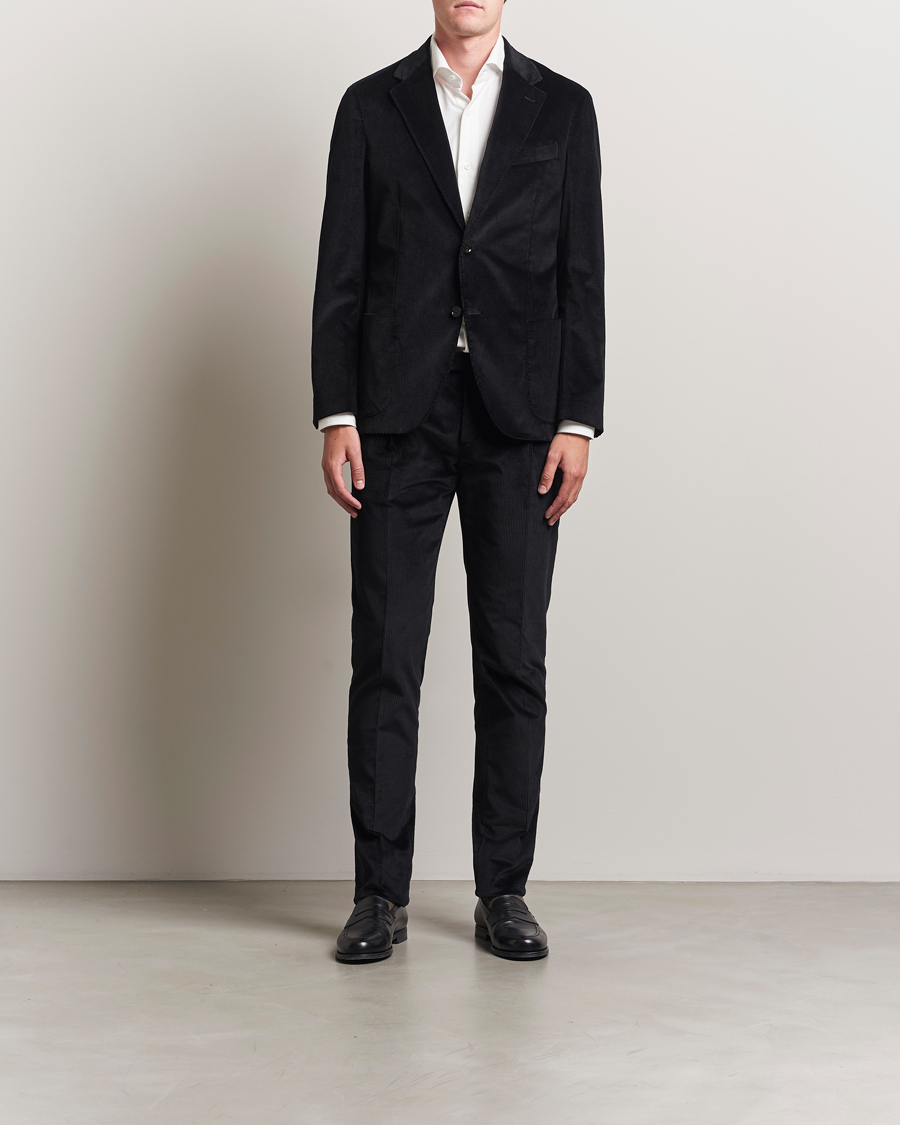 Heren | Blazers | Lardini | Cotton Corduroy Blazer Black