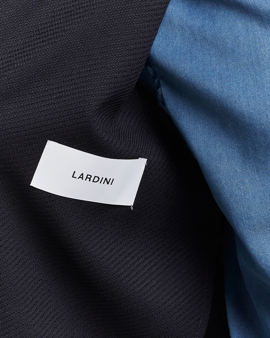 Heren | Blazers | Lardini | Double Breasted Twisted Wool Blazer Navy