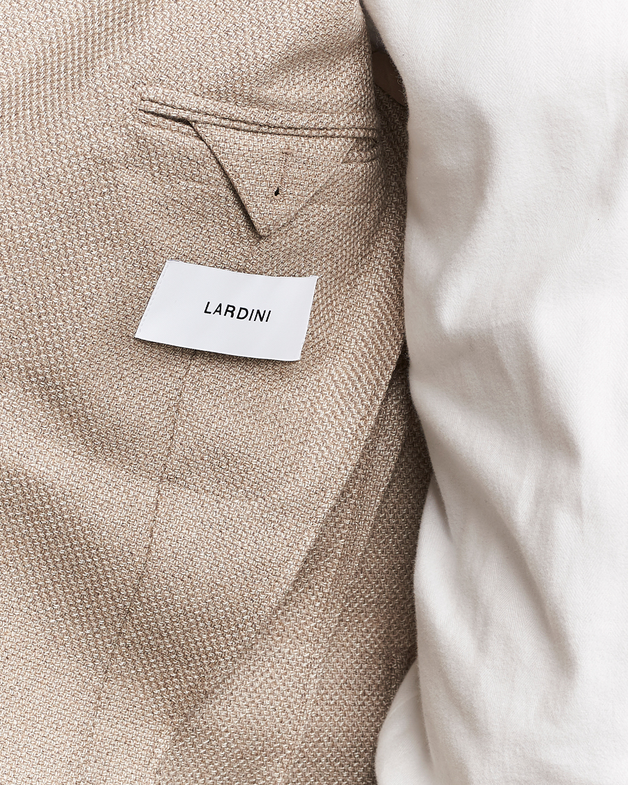 Heren | Blazers | Lardini | Double Breasted Wool/Silk/Cashmere Blazer Beige