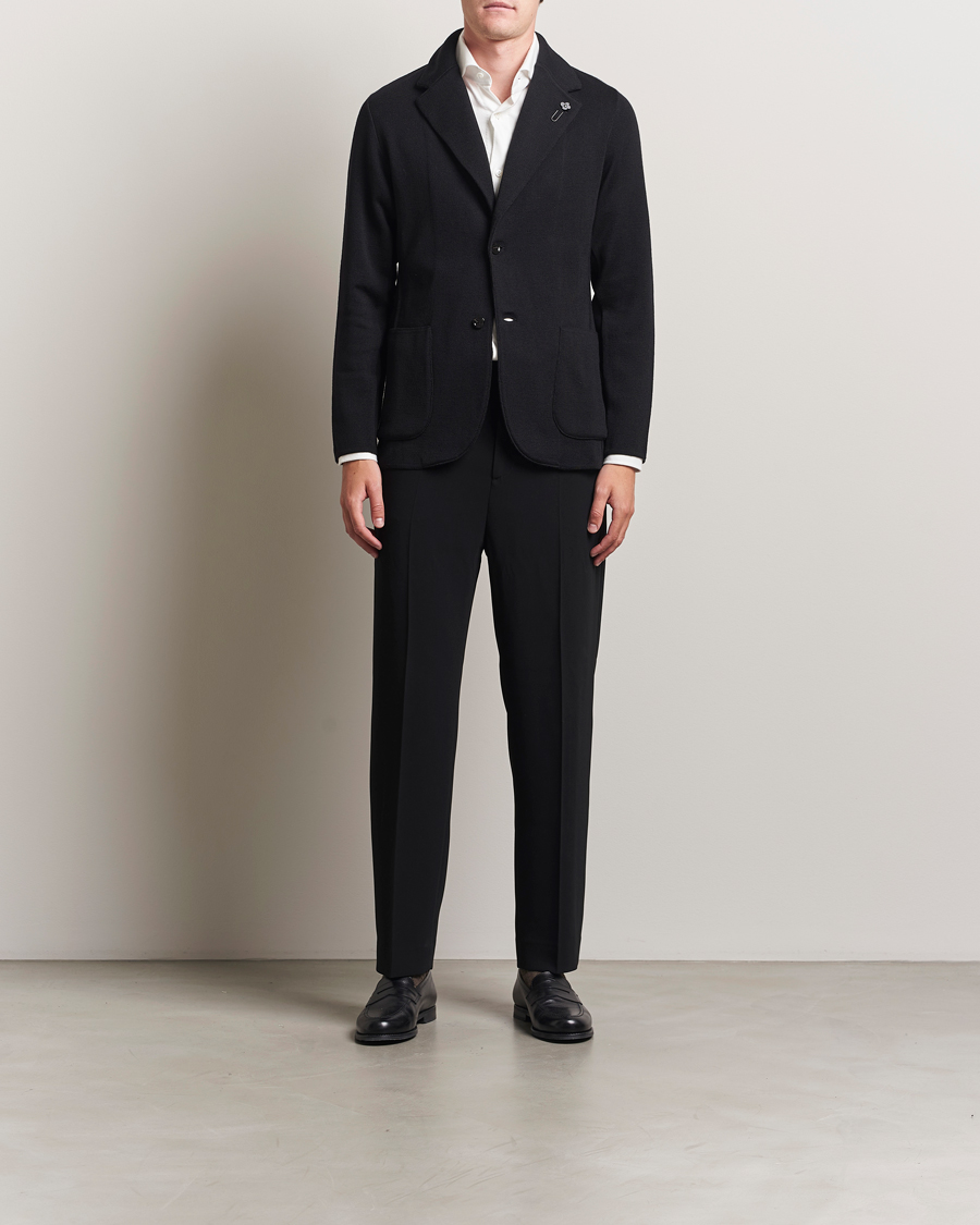 Heren | Blazers | Lardini | Knitted Wool Blazer Black
