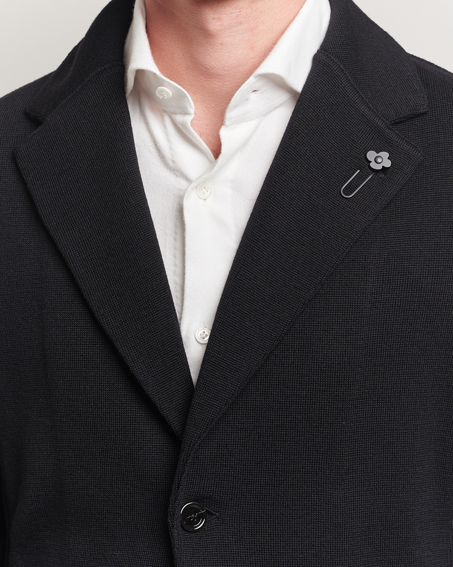 Heren | Blazers | Lardini | Knitted Wool Blazer Black