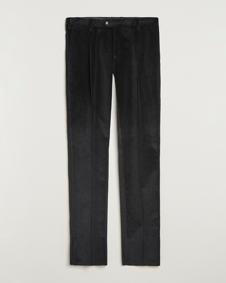 Heren | Broeken | Lardini | Cotton Corduroy Trousers Black