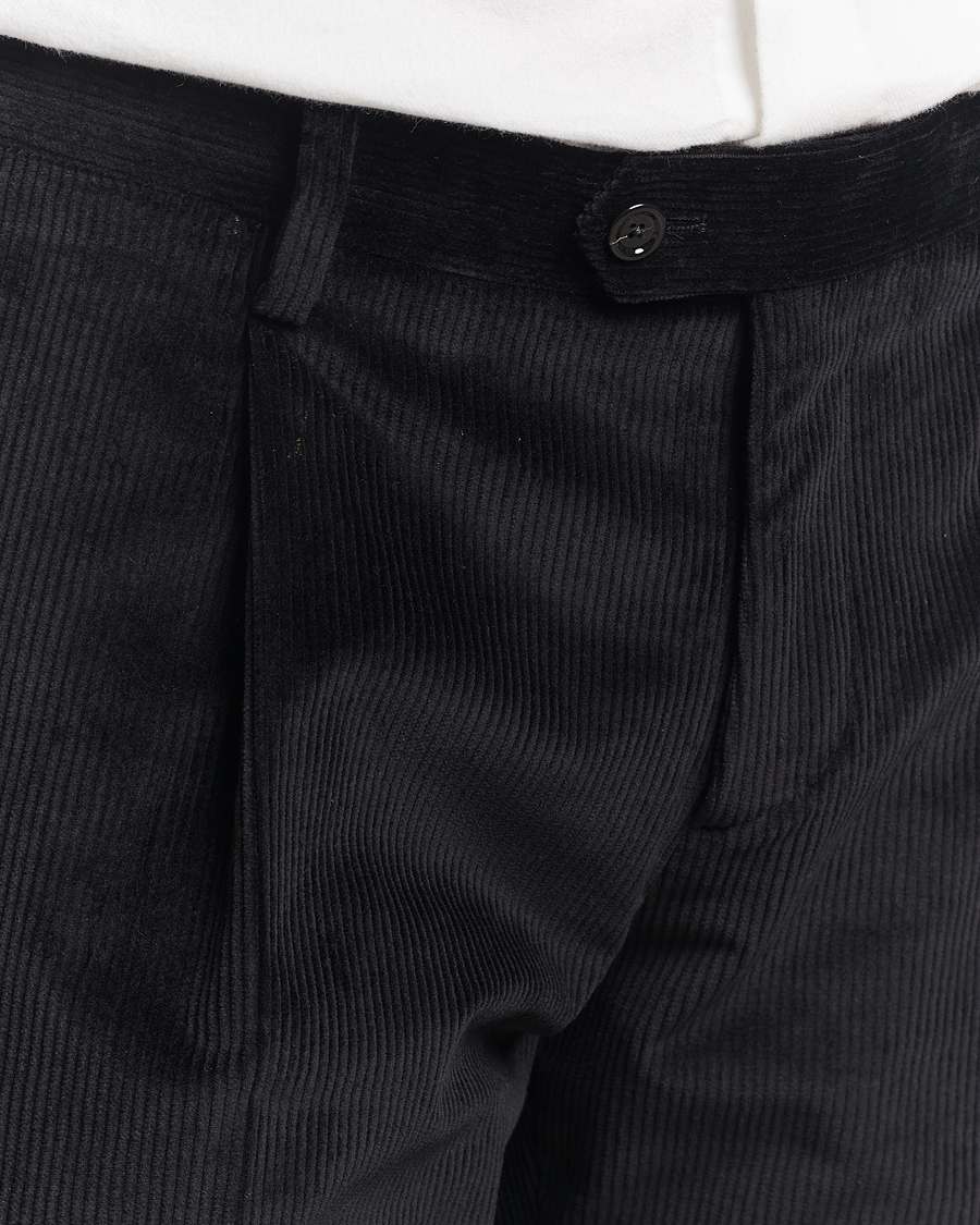Heren | Broeken | Lardini | Cotton Corduroy Trousers Black