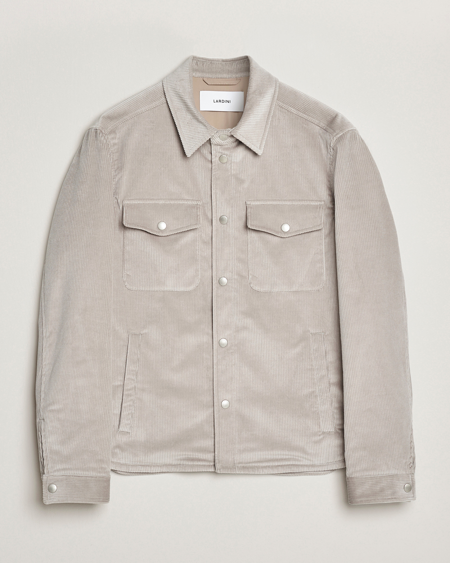 Heren | Jassen | Lardini | Corduroy Overshirt Taupe