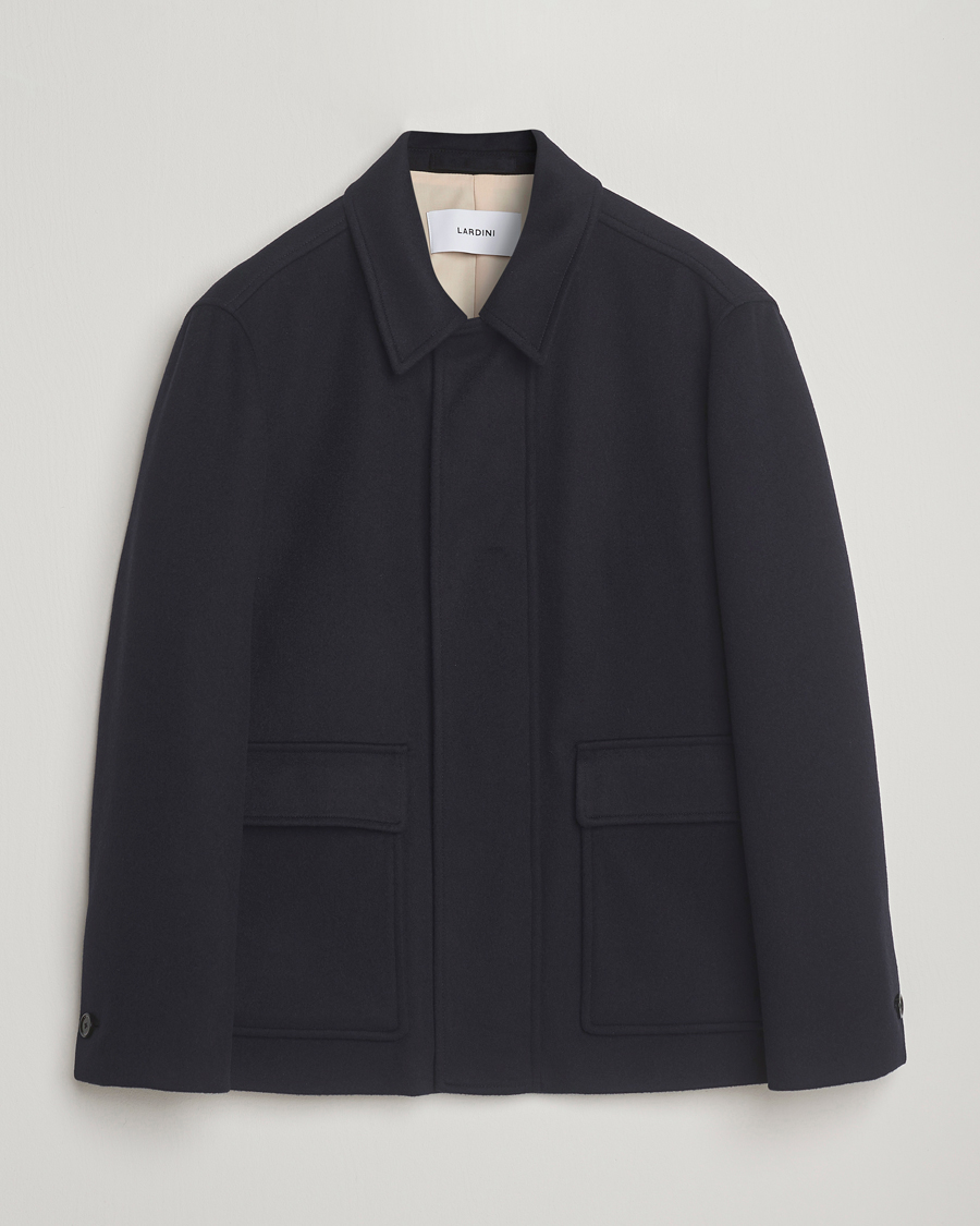 Heren | Jassen | Lardini | Loro Piana Wool Shirt Jacket Navy